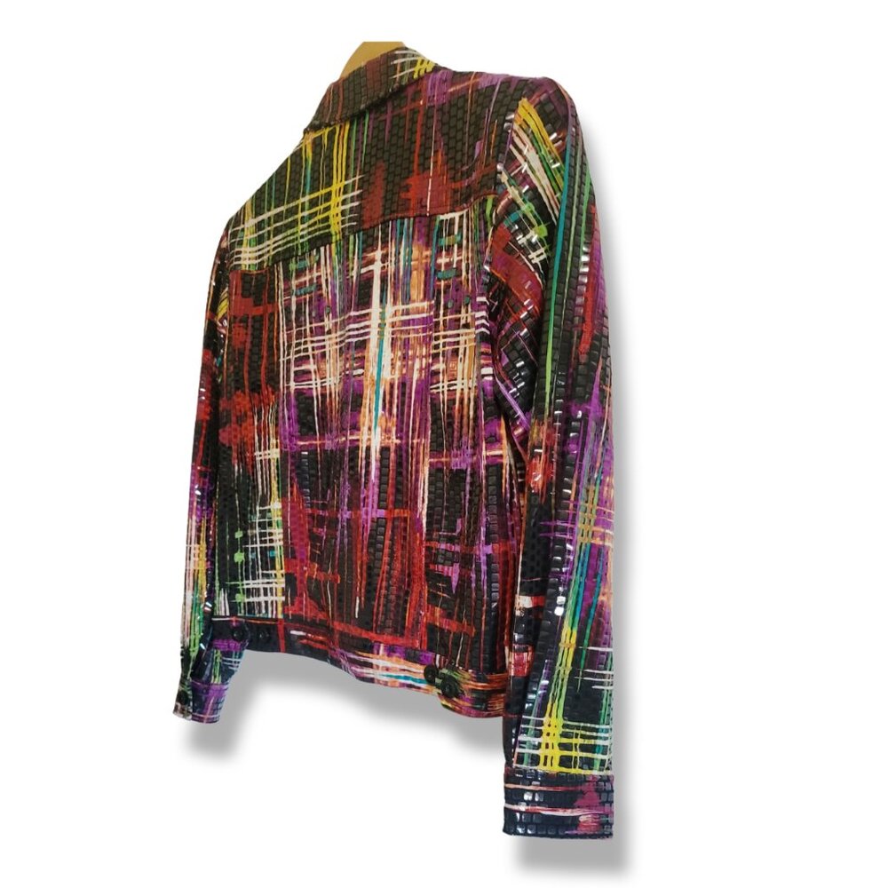 🌿Dazzling Perceptions New York Vintage Sequin Jacket - Size 6 Boho Chic Glam - Picture 4 of 10